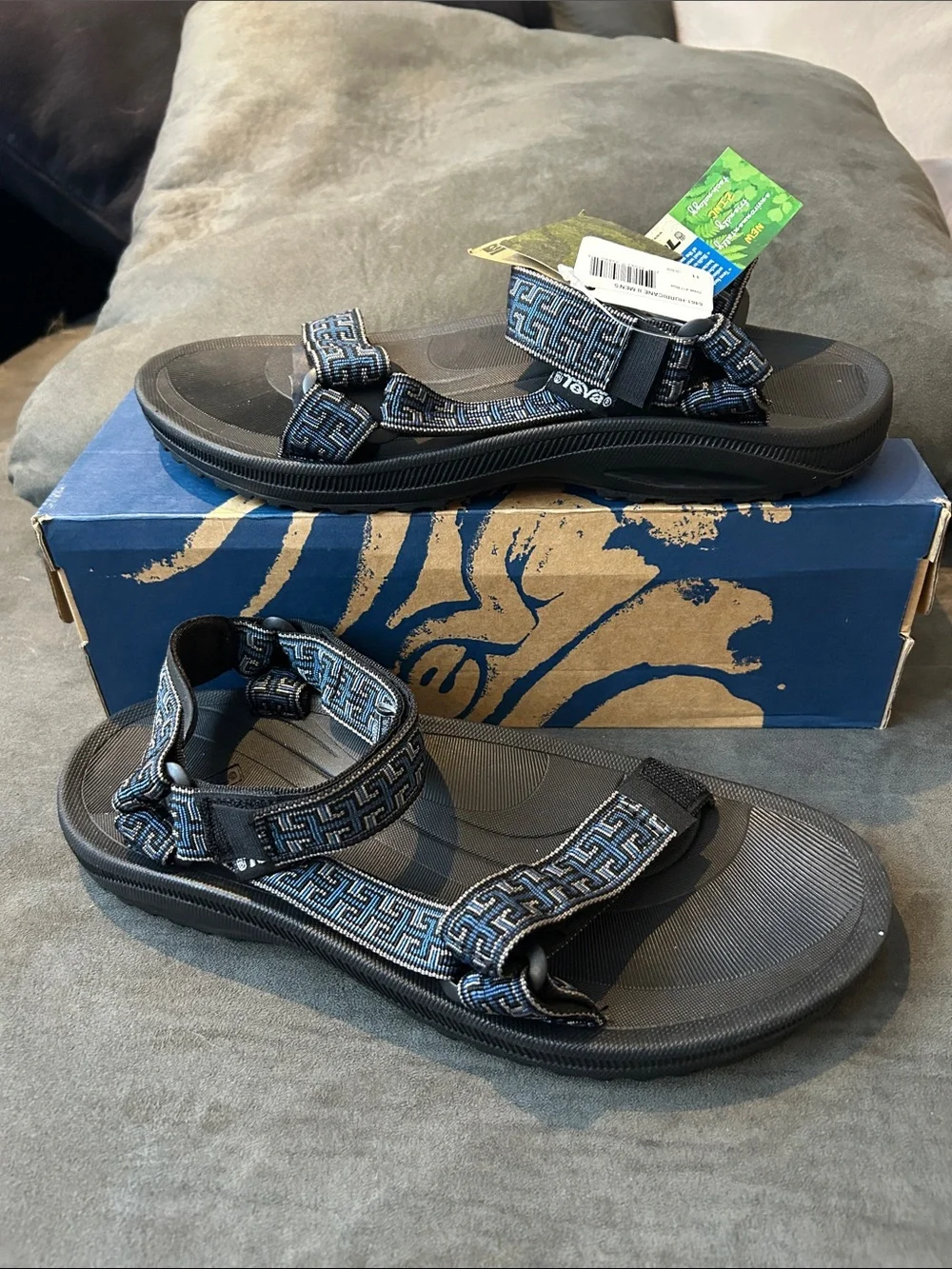 Teva Mens Hurricane 2 Greek Blue Sport Sandals